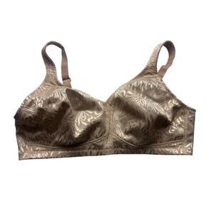 Deyllo Non Padded Wireless Bras Plus Size Full Coverage Minimizer Bra, Taupe 46D